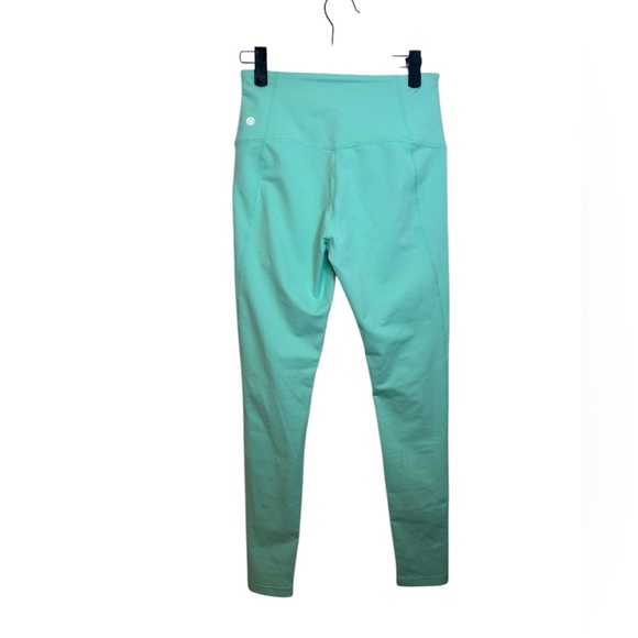 Zella High Waisted Aqua Blue 7/8 Leggings - Picture 2 of 4